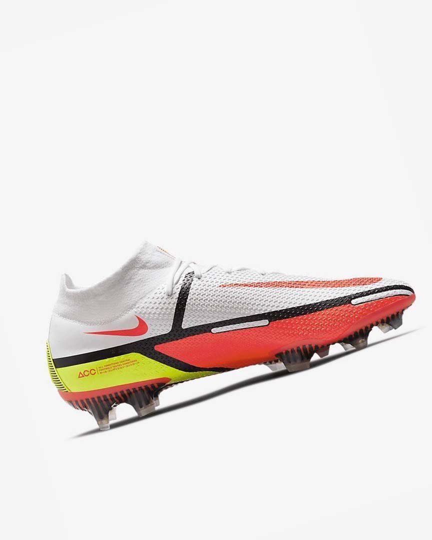 Tenis Futbol Nike Phantom GT2 Dynamic Fit Elite FG Hombre Blancas Rojas Claro | CR2470