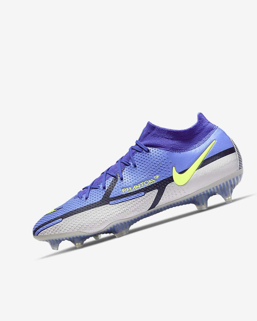 Tenis Futbol Nike Phantom GT2 Dynamic Fit Elite FG Mujer Azules Gris Azules | CR2890