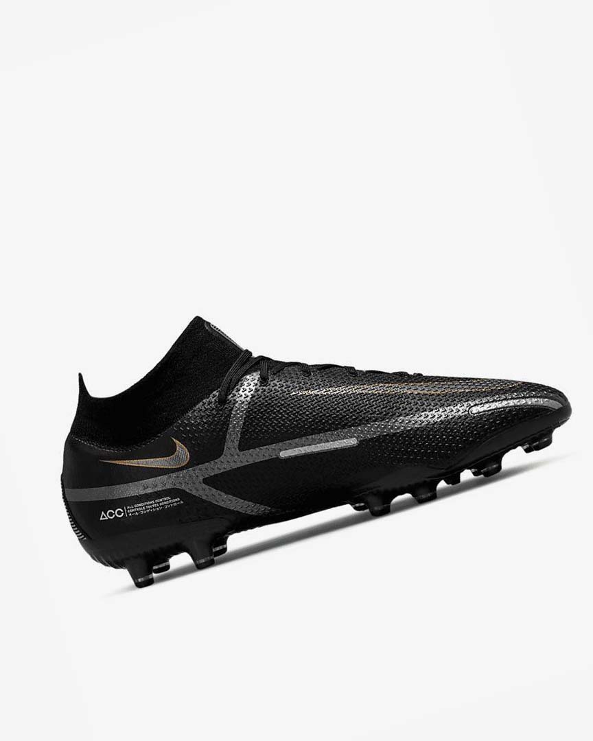 Tenis Futbol Nike Phantom GT2 Dynamic Fit Elite AG-Pro Hombre Negras Metal Doradas Metal Plateadas Metal Gris Oscuro | CR5078