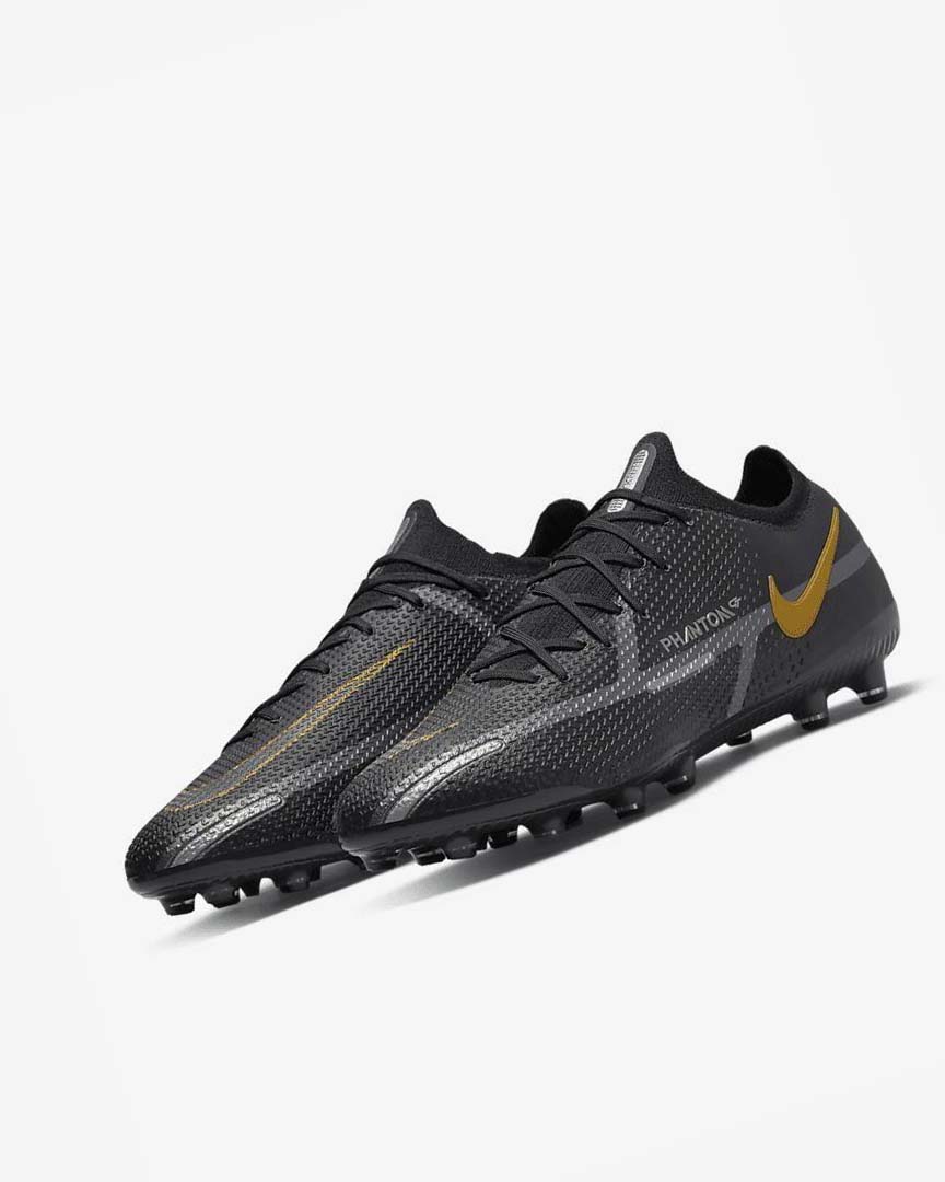 Tenis Futbol Nike Phantom GT2 Elite FG Hombre Negras Metal Doradas Metal Plateadas Metal Gris Oscuro | CR4694