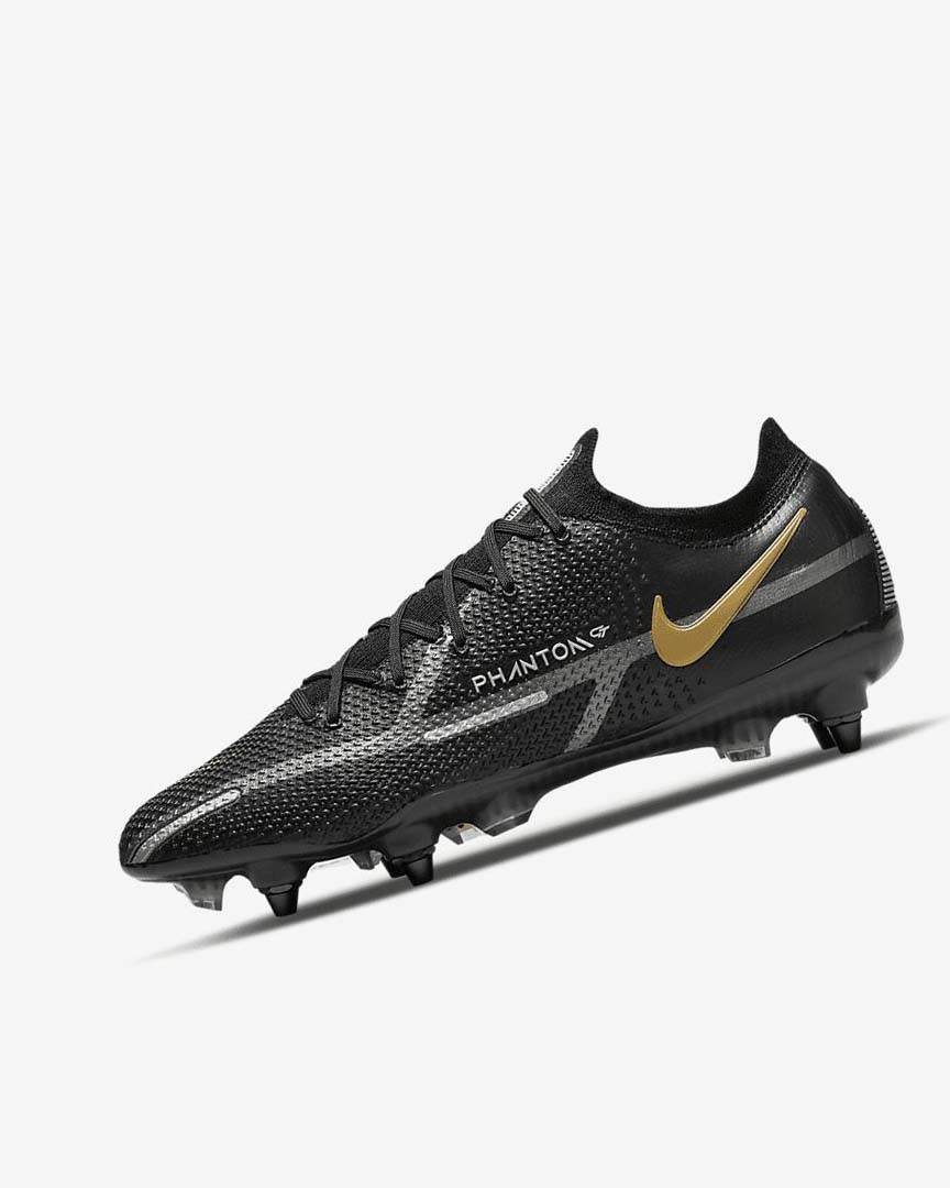 Tenis Futbol Nike Phantom GT2 Elite SG-Pro AC Mujer Negras Metal Doradas Metal Plateadas Metal Gris Oscuro | CR2302