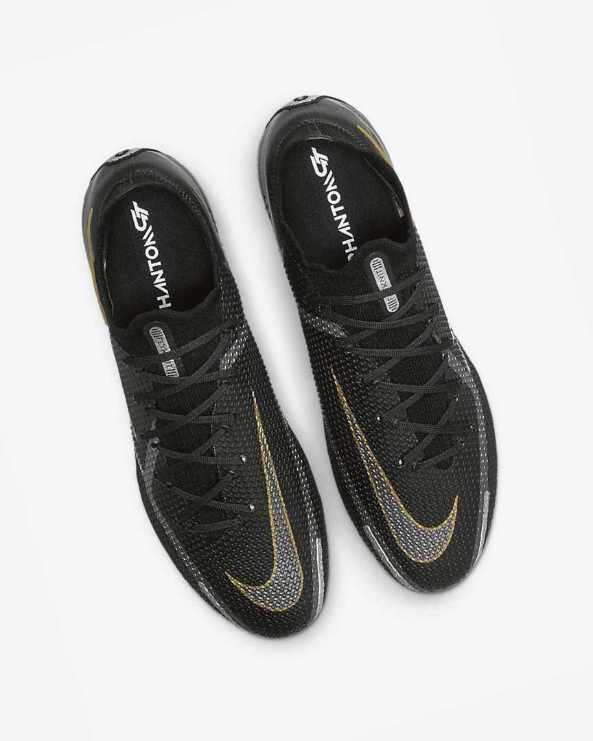 Tenis Futbol Nike Phantom GT2 Elite SG-Pro AC Hombre Negras Metal Doradas Metal Plateadas Metal Gris Oscuro | CR4725