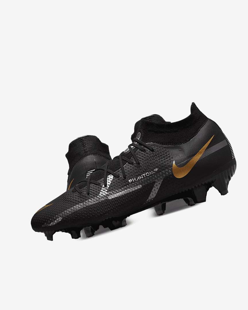 Tenis Futbol Nike Phantom GT2 Pro Dynamic Fit FG Mujer Negras Metal Doradas Metal Plateadas Metal Gris Oscuro | CR2254