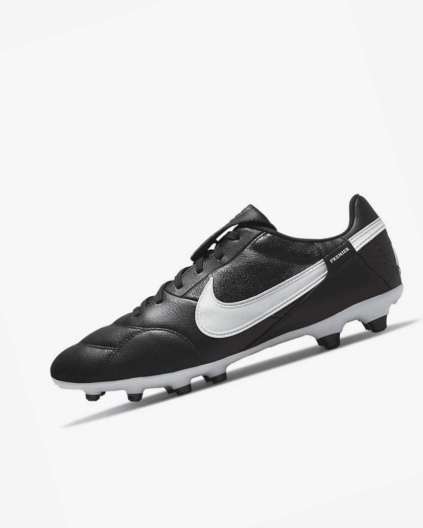 Tenis Futbol Nike The Premier 3 FG Hombre Negras Blancas | CR4960