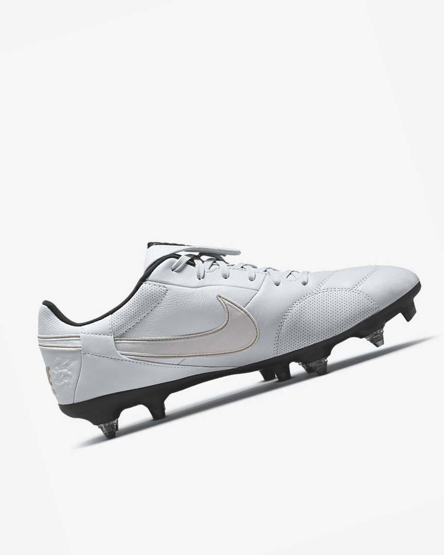 Tenis Futbol Nike The Premier 3 SG-PRO Anti-Clog Traction Hombre Plateadas Negras Metal Doradas Blancas | CR2738