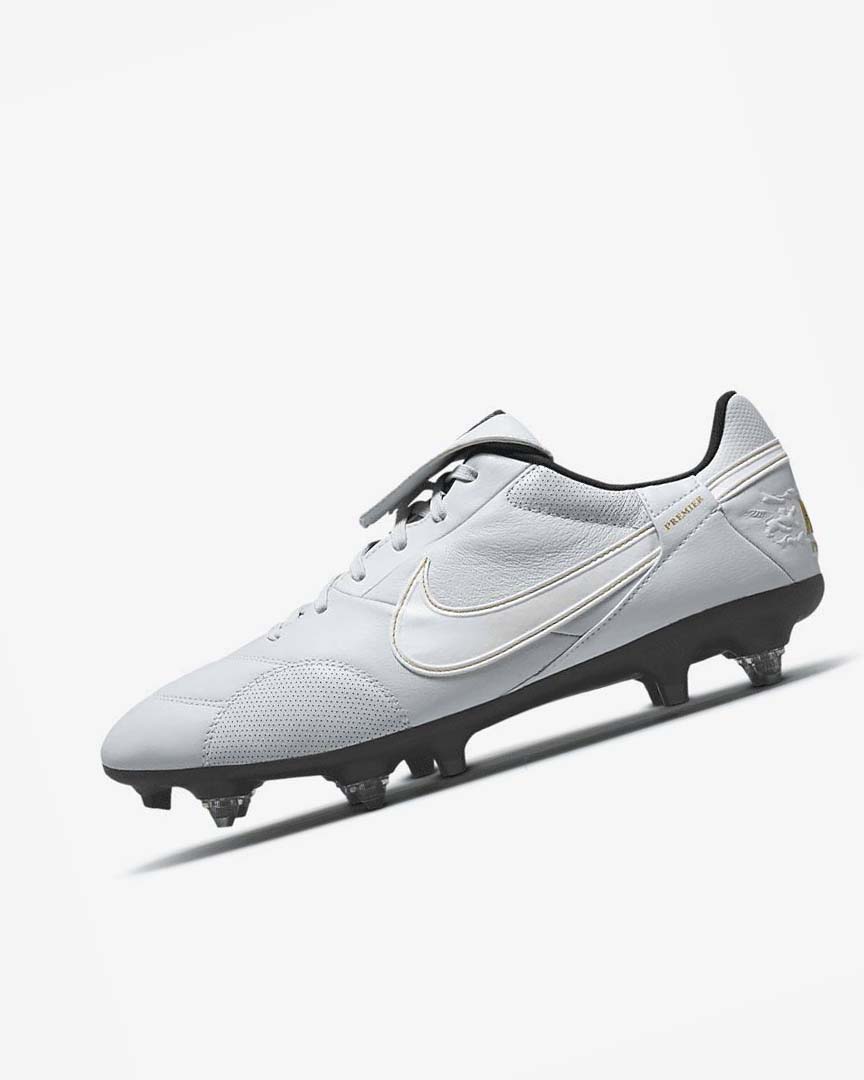 Tenis Futbol Nike The Premier 3 SG-PRO Anti-Clog Traction Hombre Plateadas Negras Metal Doradas Blancas | CR2738