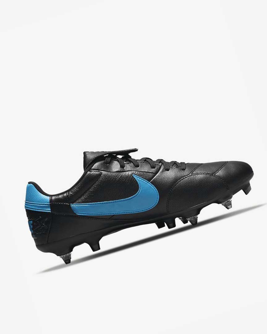 Tenis Futbol Nike The Premier 3 SG-PRO Anti-Clog Traction Hombre Negras Negras Azules | CR2998