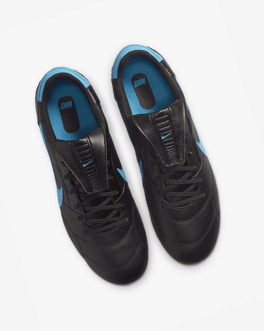 Tenis Futbol Nike The Premier 3 SG-PRO Anti-Clog Traction Hombre Negras Negras Azules | CR2998