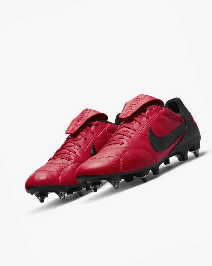 Tenis Futbol Nike The Premier 3 SG-PRO Anti-Clog Traction Hombre Rojas Rojas Negras | CR5186