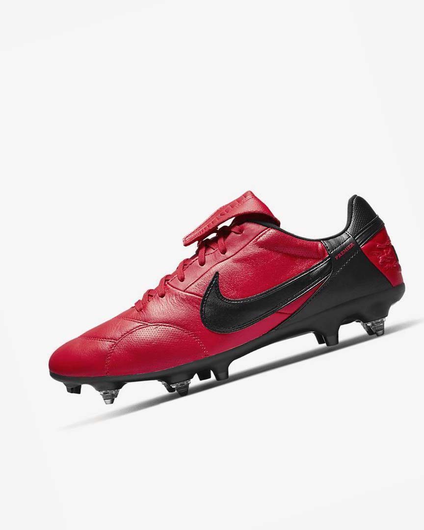 Tenis Futbol Nike The Premier 3 SG-PRO Anti-Clog Traction Hombre Rojas Rojas Negras | CR5186