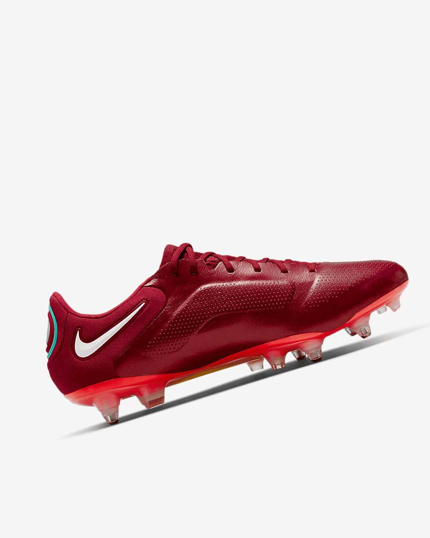 Tenis Futbol Nike Tiempo Legend 9 Elite SG-Pro AC Mujer Rojas Rojas Claro Blancas | CR1139