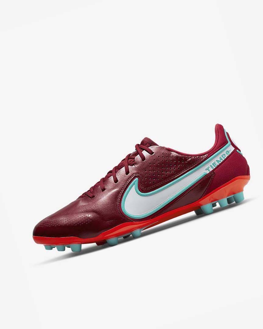 Tenis Futbol Nike Tiempo Legend 9 Elite AG-Pro Hombre Rojas Rojas Claro Blancas | CR2893