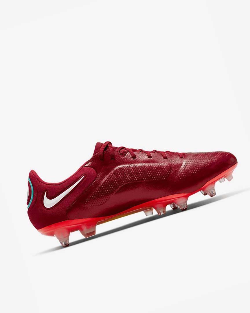 Tenis Futbol Nike Tiempo Legend 9 Elite SG-Pro AC Hombre Rojas Rojas Claro Blancas | CR3216