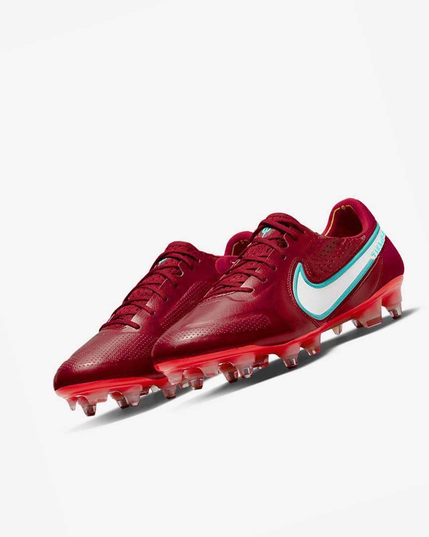 Tenis Futbol Nike Tiempo Legend 9 Elite SG-Pro AC Hombre Rojas Rojas Claro Blancas | CR3216