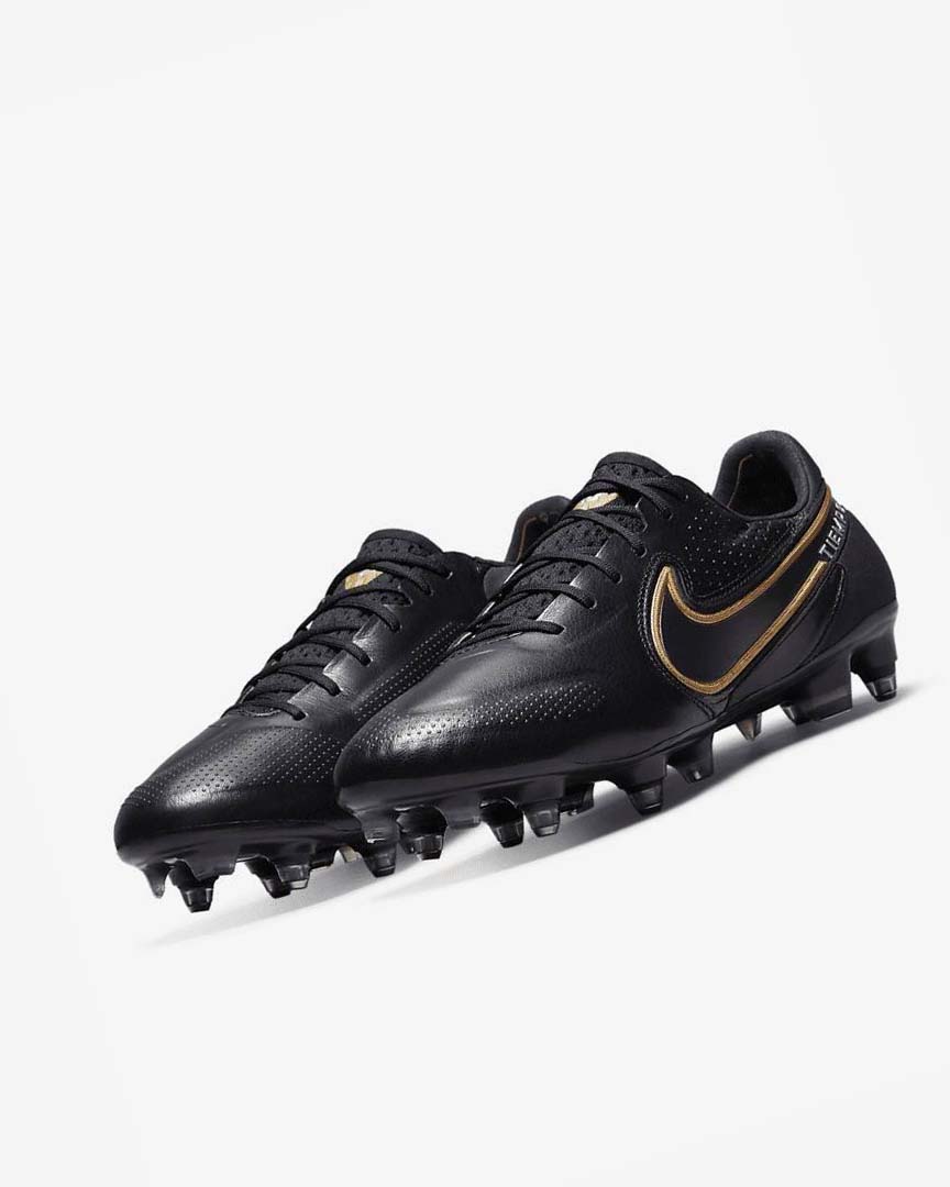 Tenis Futbol Nike Tiempo Legend 9 Elite SG-Pro AC Hombre Negras Doradas Gris | CR4901