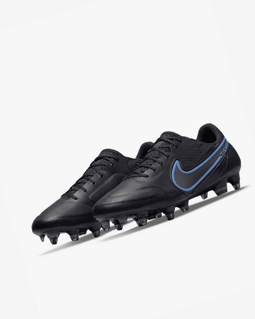 Tenis Futbol Nike Tiempo Legend 9 Elite SG-Pro AC Hombre Negras Gris Azules | CR4935