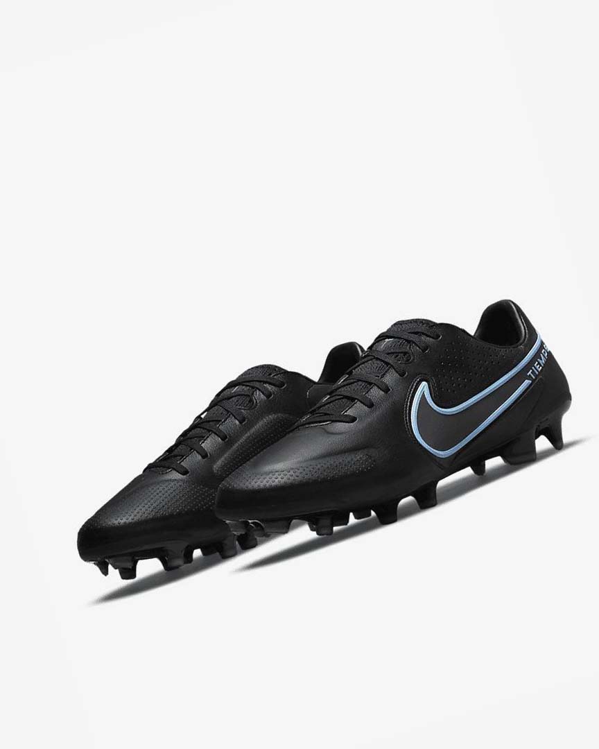 Tenis Futbol Nike Tiempo Legend 9 Pro FG Hombre Negras Azules | CR3200