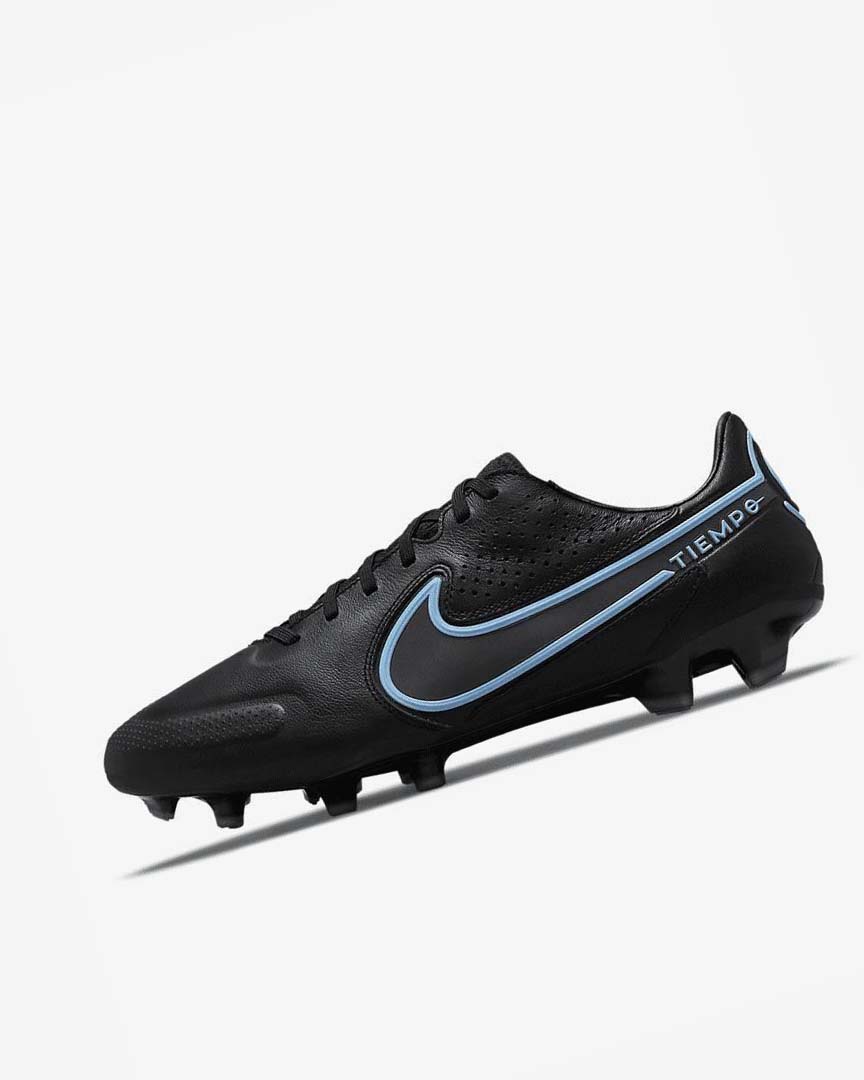 Tenis Futbol Nike Tiempo Legend 9 Pro FG Hombre Negras Azules | CR3200