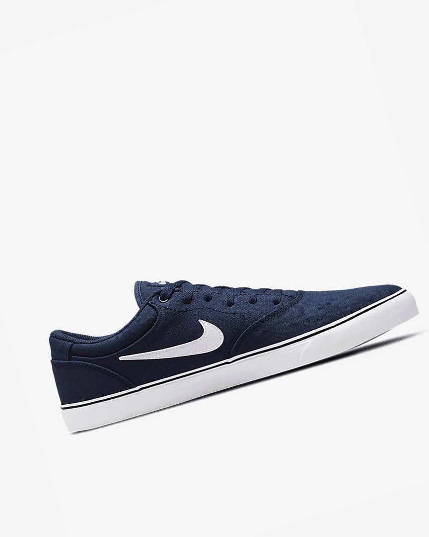 Tenis Skate Nike SB Chron 2 Canvas Hombre Azul Marino Azul Marino Negras Blancas | CR2743