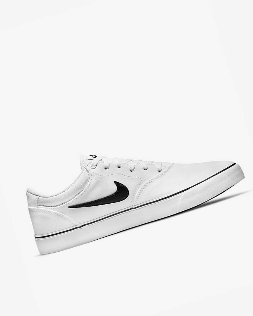 Tenis Skate Nike SB Chron 2 Canvas Hombre Blancas Blancas Negras | CR4950