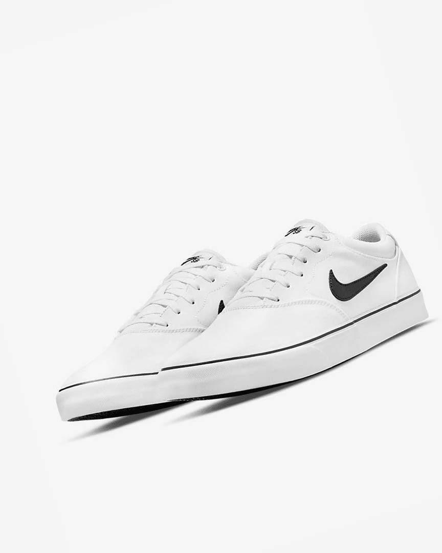 Tenis Skate Nike SB Chron 2 Canvas Hombre Blancas Blancas Negras | CR4950