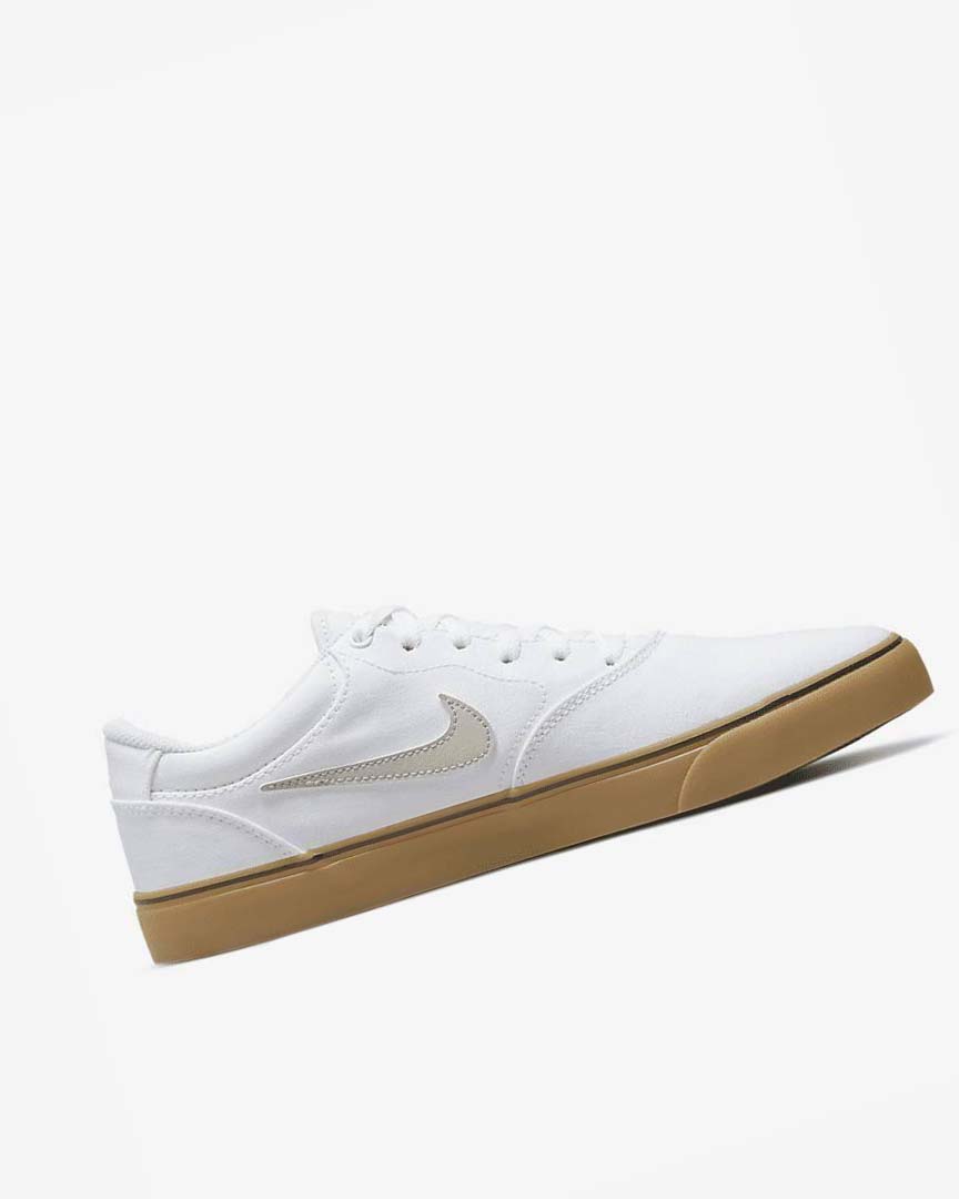 Tenis Skate Nike SB Chron 2 Canvas Hombre Blancas Blancas Marrones Claro Beige Claro | CR5145