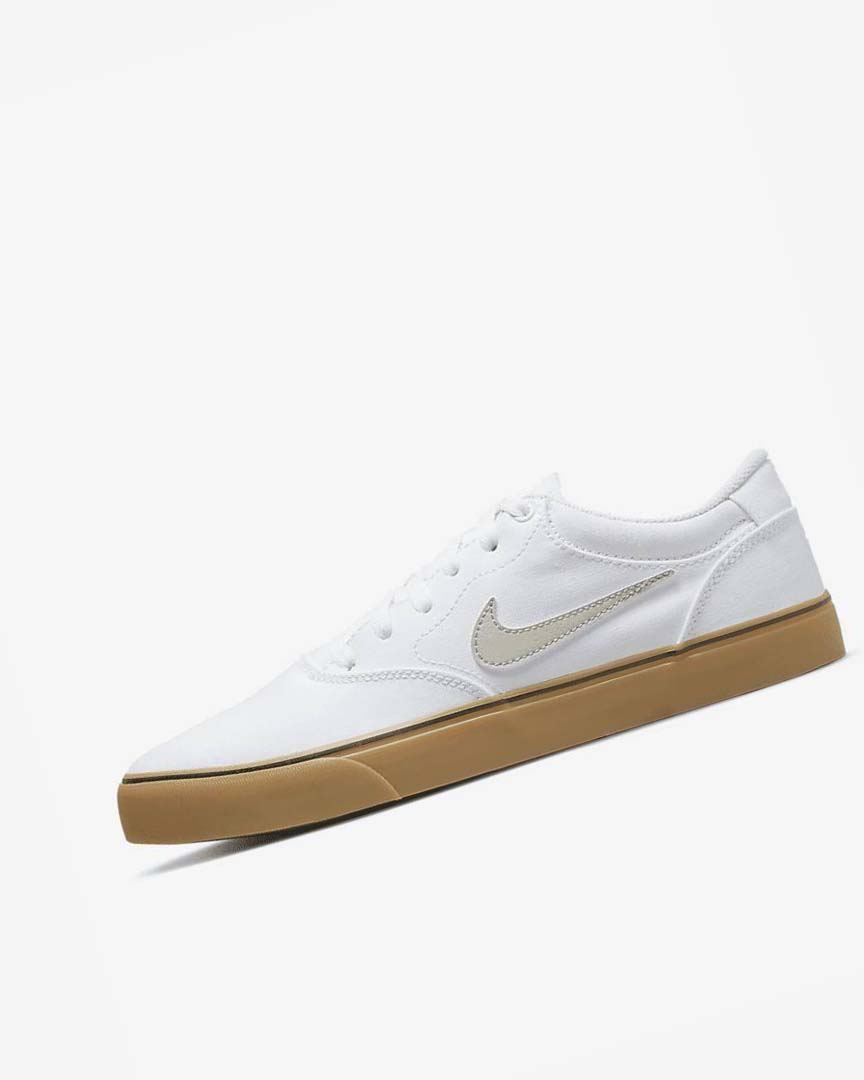 Tenis Skate Nike SB Chron 2 Canvas Hombre Blancas Blancas Marrones Claro Beige Claro | CR5145