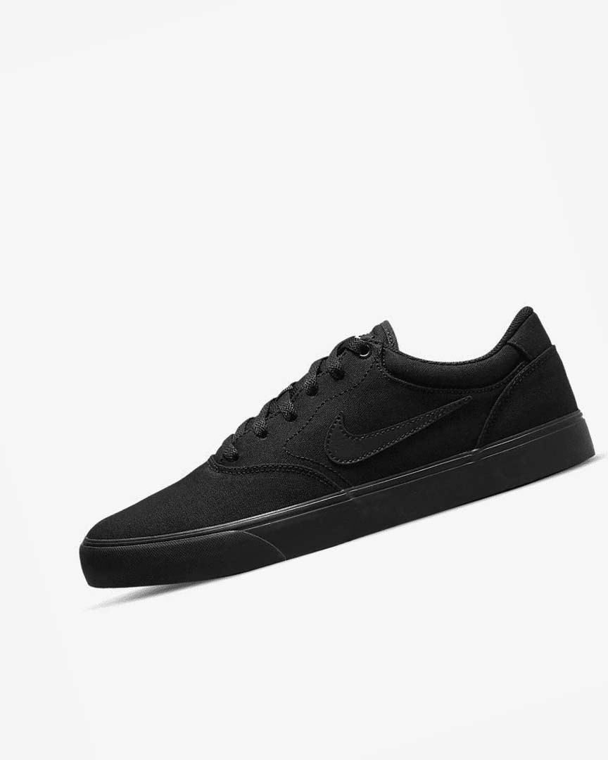 Tenis Skate Nike SB Chron 2 Canvas Hombre Negras Negras Negras | CR5173