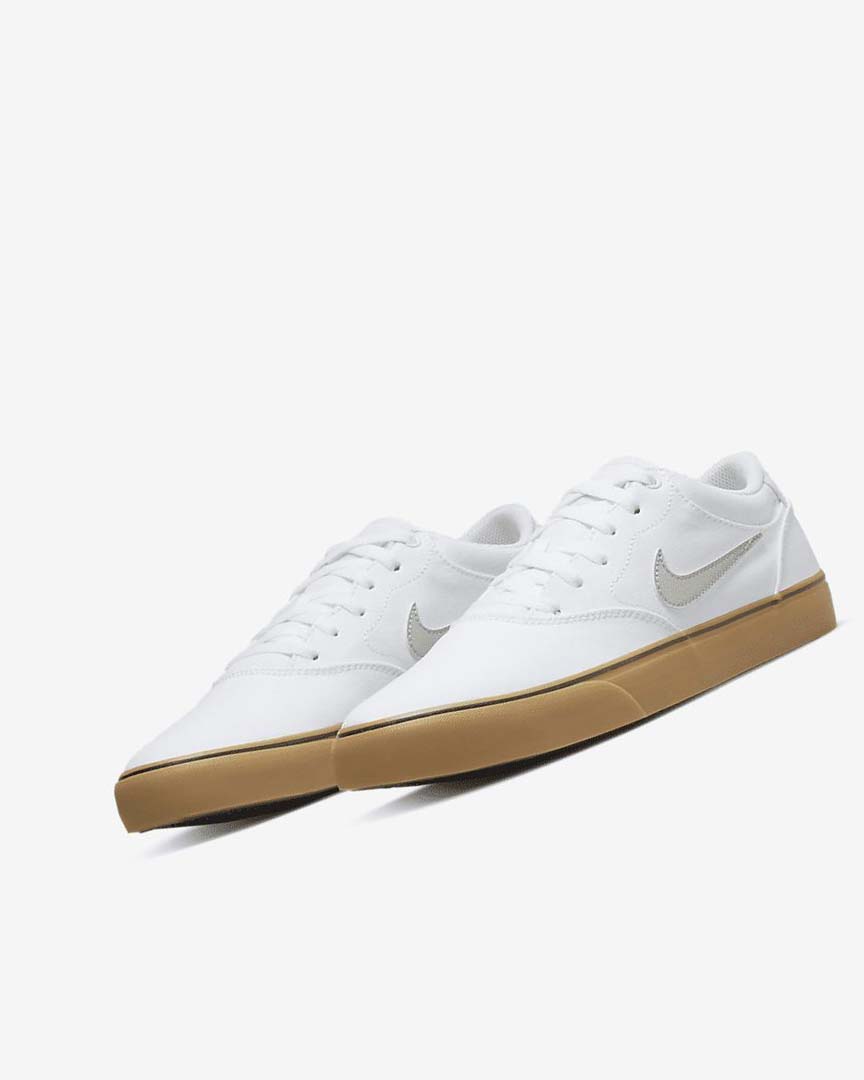 Tenis Skate Nike SB Chron 2 Canvas Mujer Blancas Blancas Marrones Claro Beige Claro | CR2241