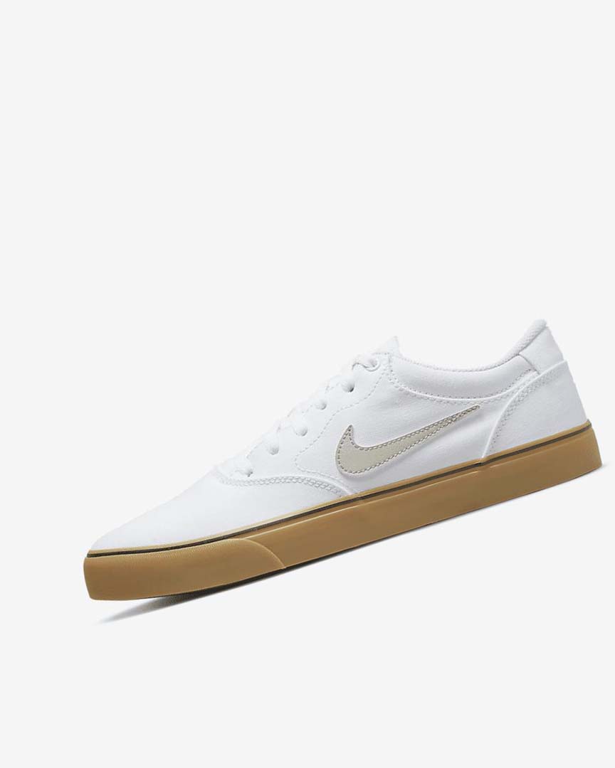 Tenis Skate Nike SB Chron 2 Canvas Mujer Blancas Blancas Marrones Claro Beige Claro | CR2241