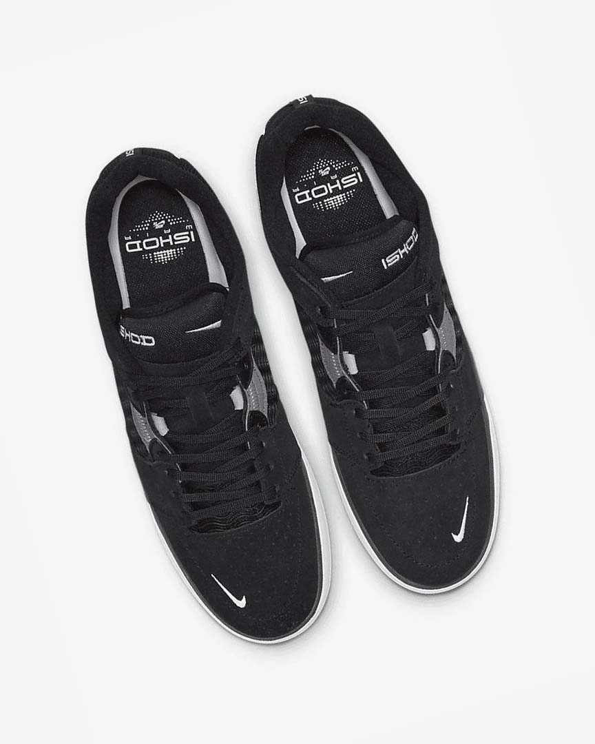 Tenis Skate Nike SB Ishod Wair Hombre Negras Gris Oscuro Negras Blancas | CR4628