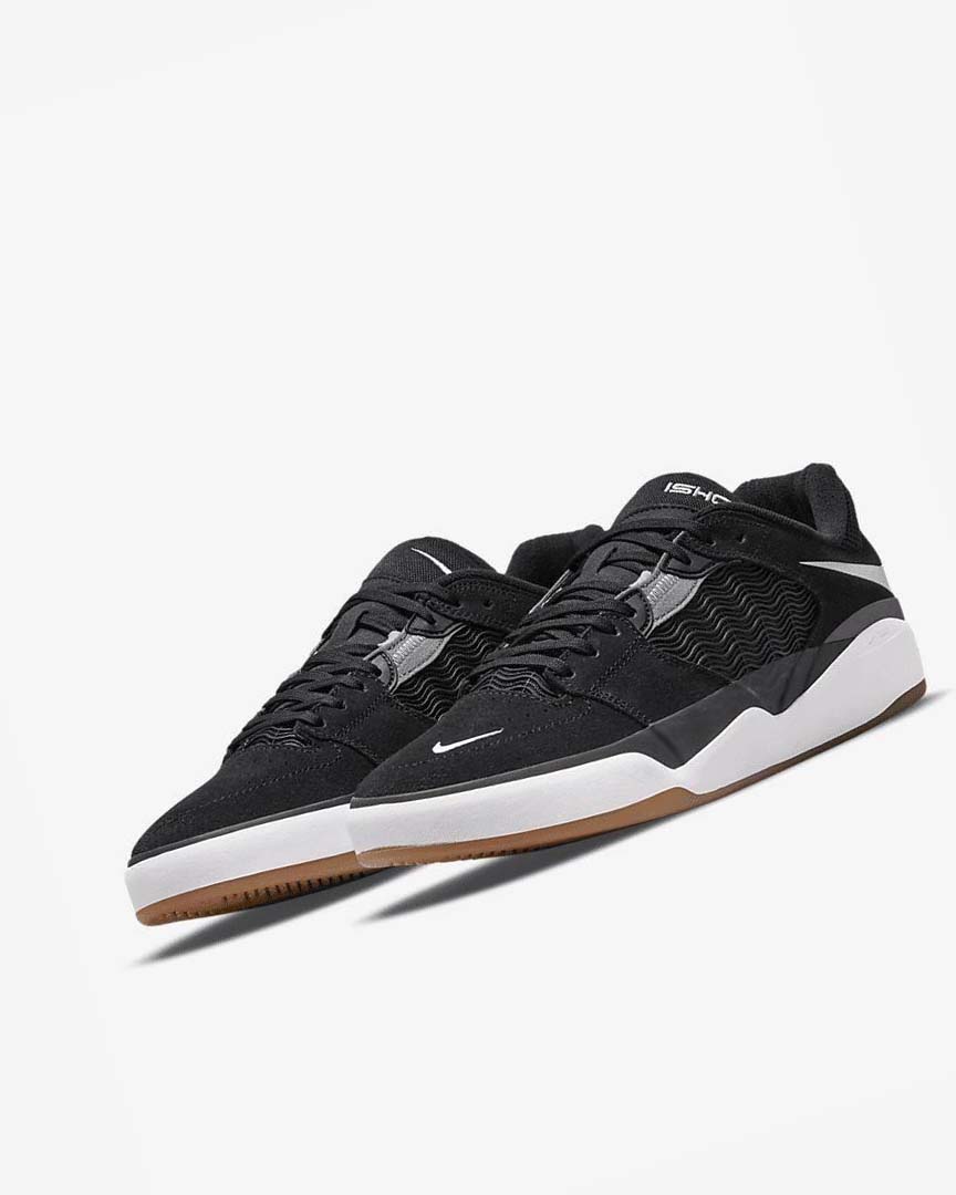 Tenis Skate Nike SB Ishod Wair Hombre Negras Gris Oscuro Negras Blancas | CR4628