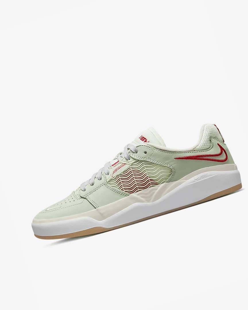 Tenis Skate Nike SB Ishod Wair Premium Hombre Verde Beige Claro Rojas | CR5163