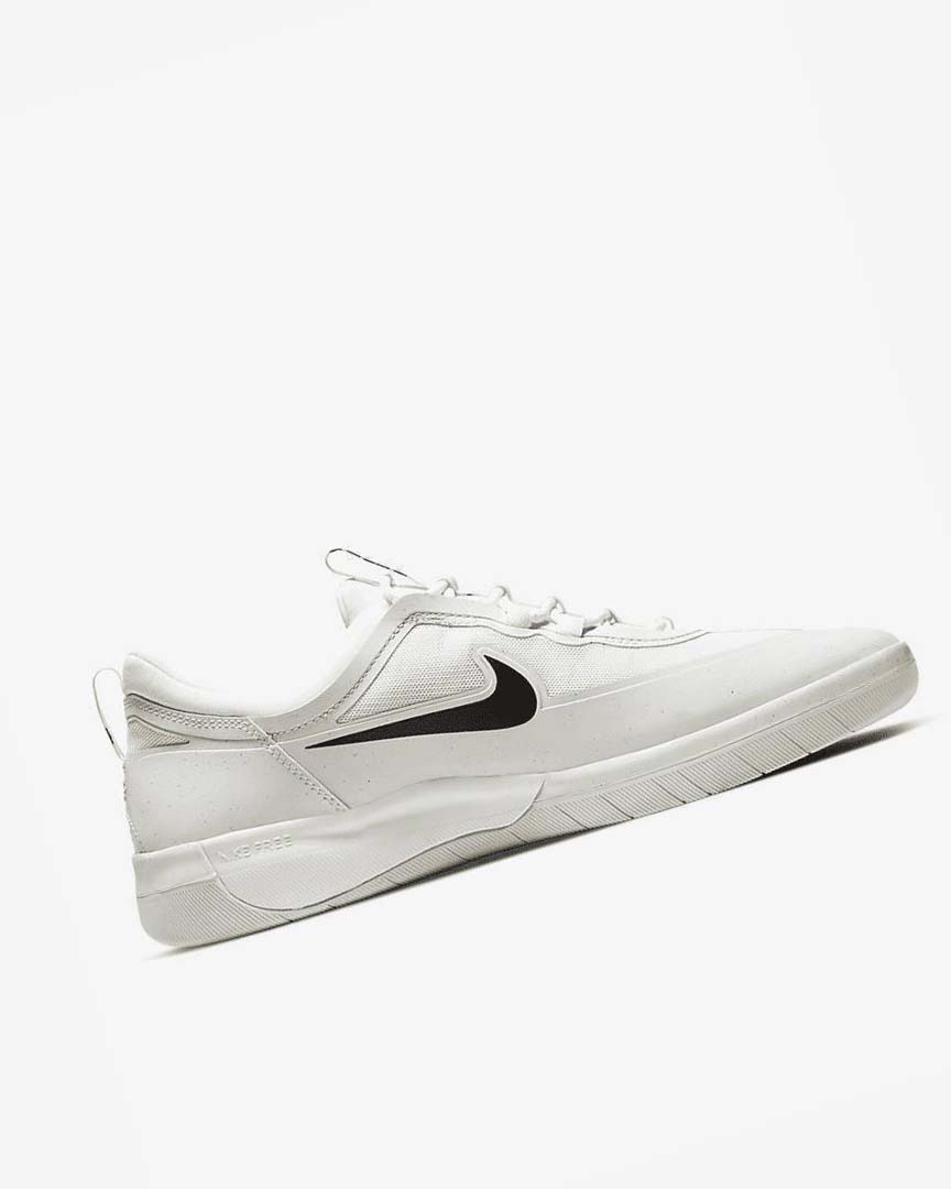 Tenis Skate Nike SB Nyjah Free 2 Hombre Blancas Blancas Blancas Negras | CR2762