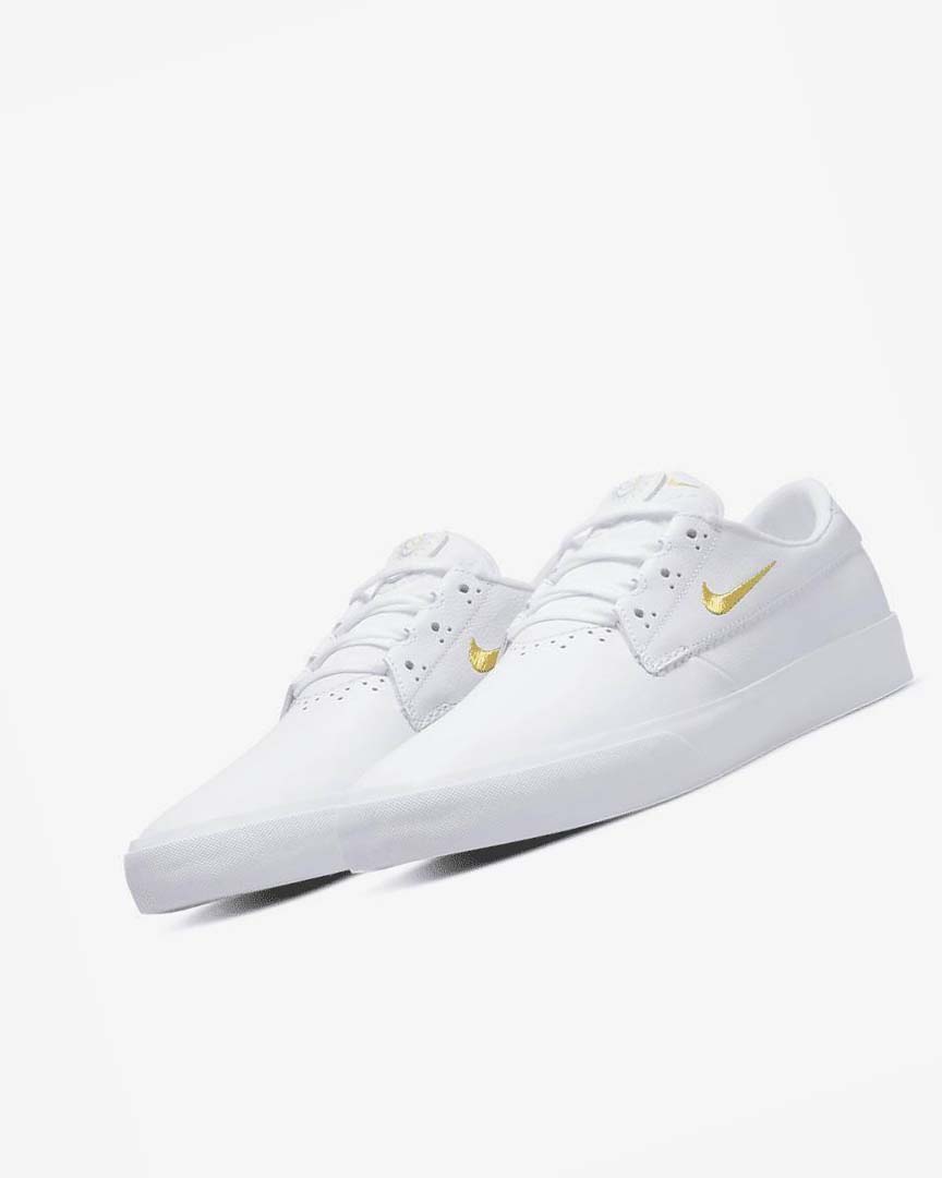 Tenis Skate Nike SB Shane PRM Hombre Blancas Blancas Blancas Metal Doradas | CR2293