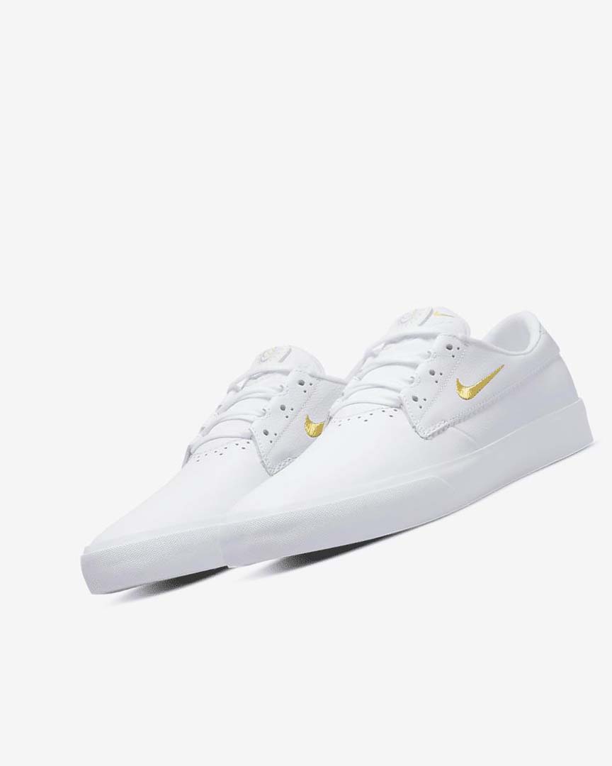 Tenis Skate Nike SB Shane PRM Mujer Blancas Blancas Blancas Metal Doradas | CR5126