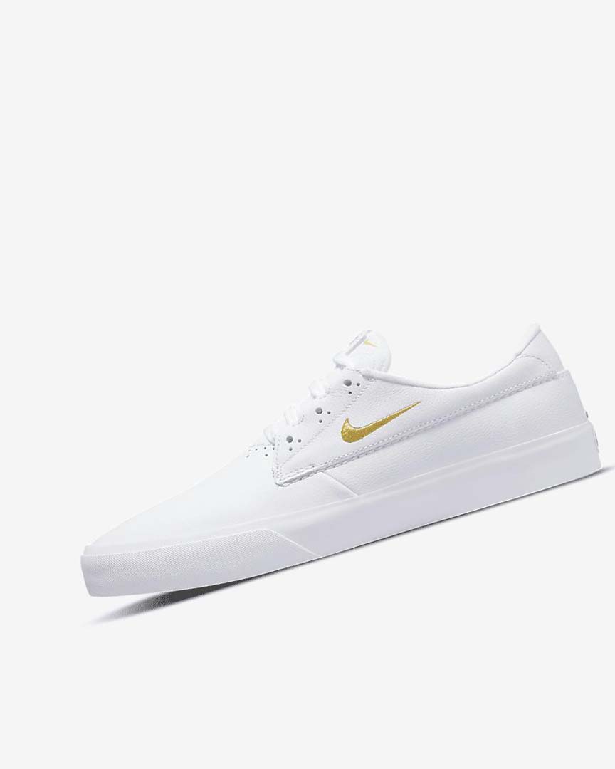 Tenis Skate Nike SB Shane PRM Mujer Blancas Blancas Blancas Metal Doradas | CR5126