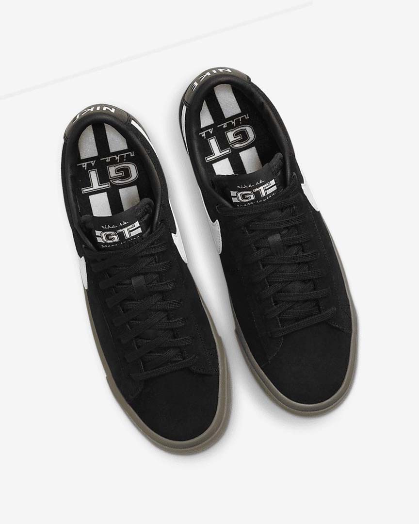 Tenis Skate Nike SB Zoom Blazer Low Pro GT Mujer Negras Negras Blancas Blancas | CR4756