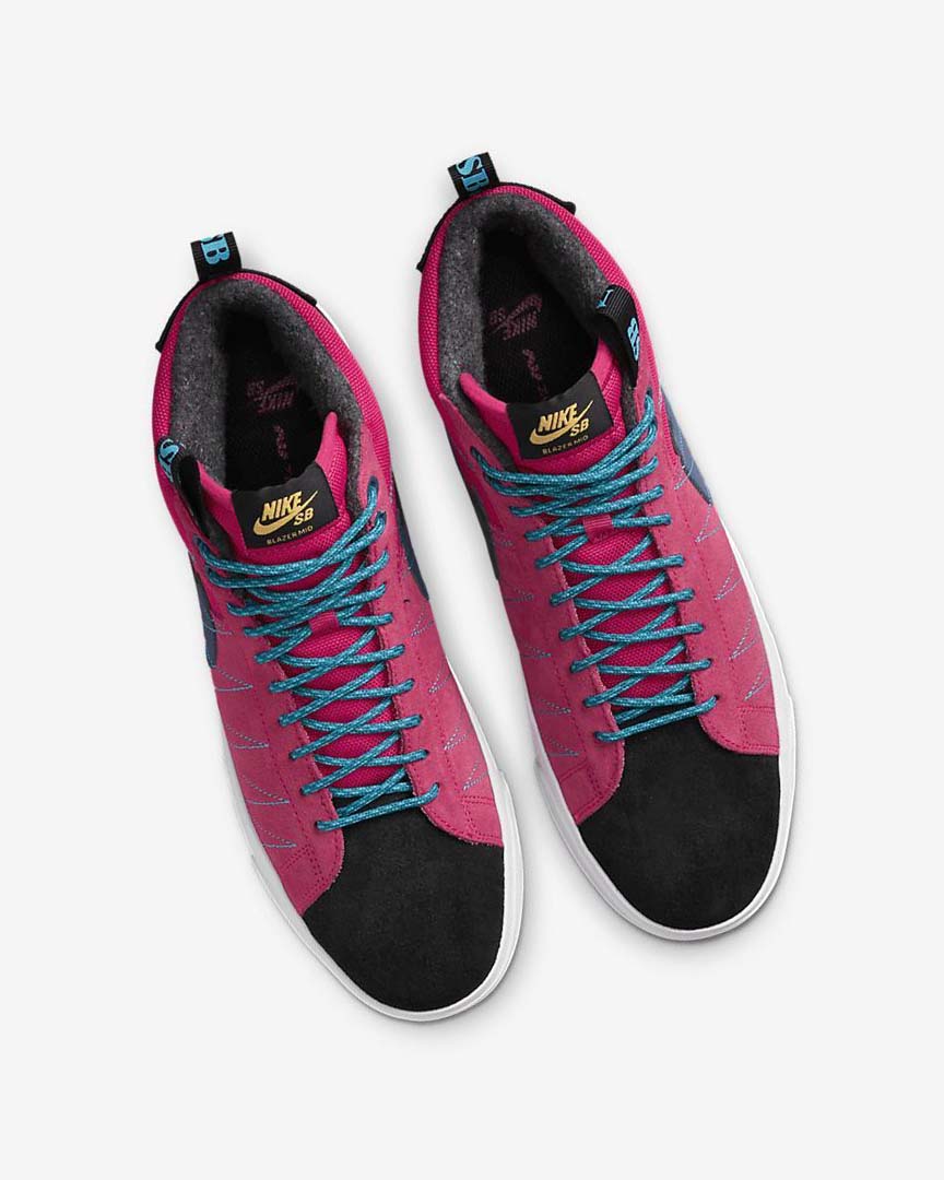 Tenis Skate Nike SB Zoom Blazer Mid PRM Mujer Rosas Azules Azul Real Oscuro Azules | CR2673