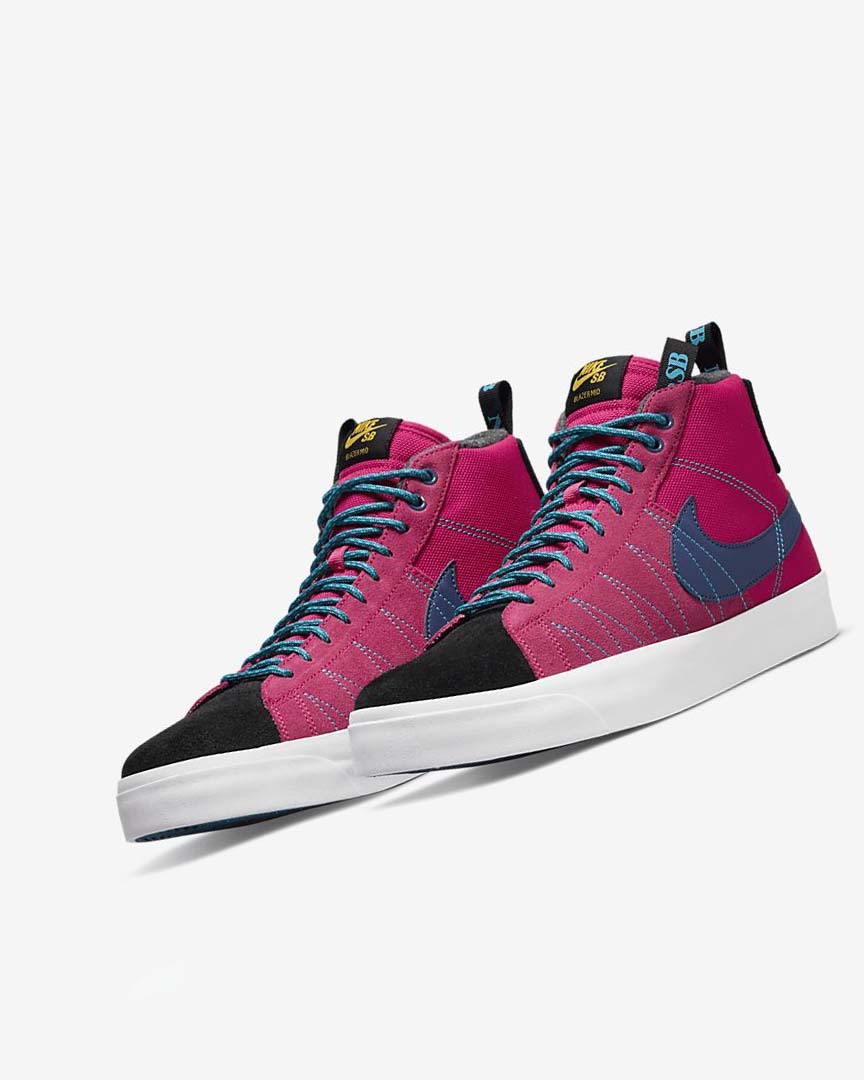 Tenis Skate Nike SB Zoom Blazer Mid PRM Mujer Rosas Azules Azul Real Oscuro Azules | CR2673