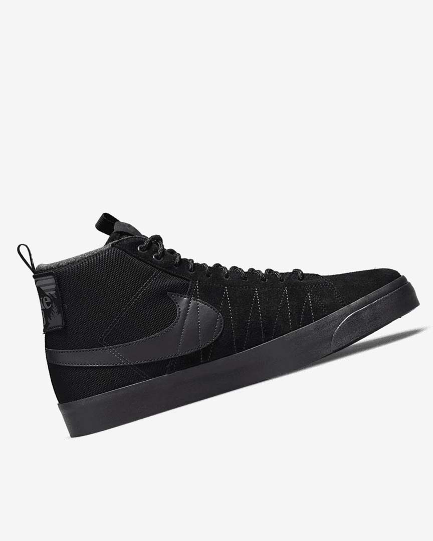 Tenis Skate Nike SB Zoom Blazer Mid PRM Mujer Negras Gris Oscuro Negras Negras | CR4592