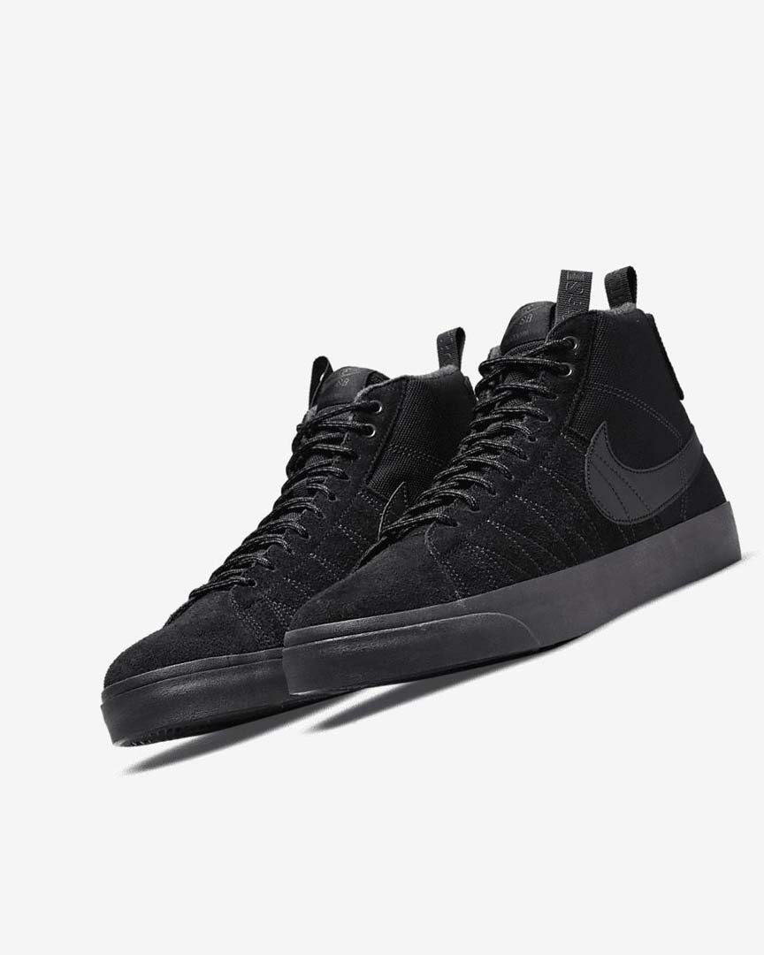 Tenis Skate Nike SB Zoom Blazer Mid PRM Mujer Negras Gris Oscuro Negras Negras | CR4592