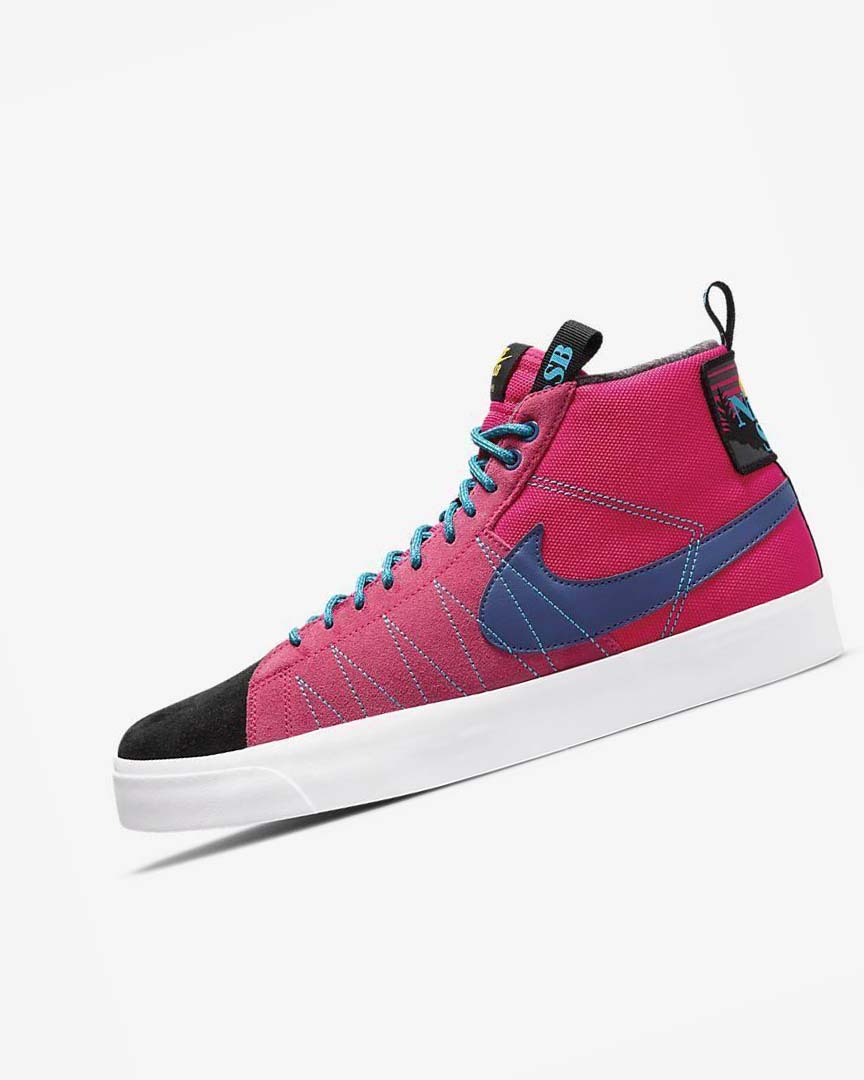 Tenis Skate Nike SB Zoom Blazer Mid PRM Hombre Rosas Azules Azul Real Oscuro Azules | CR5174