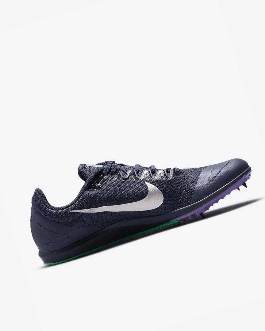 Tenis Spikes Nike Zoom Rival D 10 Hombre Obsidian Turquesa Metal Plateadas | CR4975