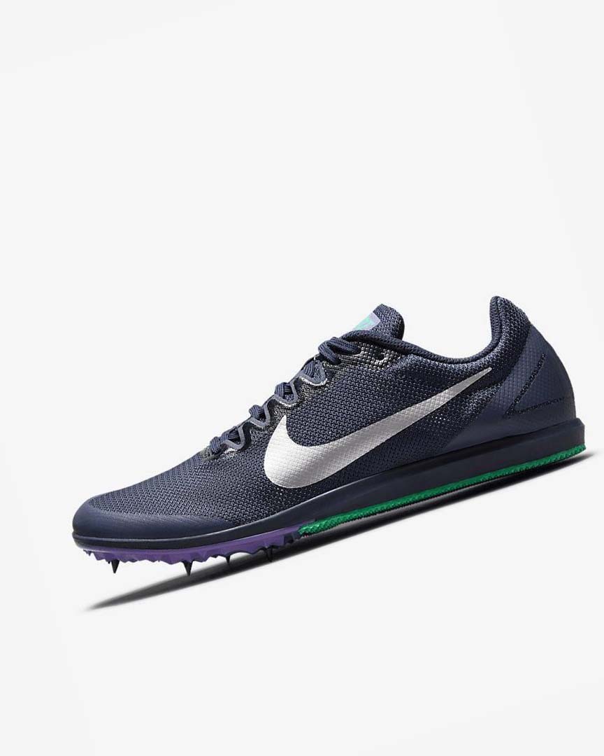 Tenis Spikes Nike Zoom Rival D 10 Hombre Obsidian Turquesa Metal Plateadas | CR4975