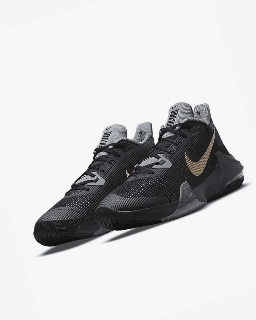 Zapatillas Baloncesto Nike Air Max Impact 3 Hombre Negras Gris Gris Oscuro Metal Doradas | CR5091