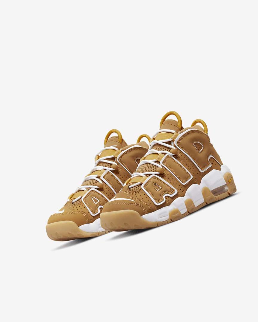 Zapatillas Baloncesto Nike Air More Uptempo Niño Marrones Marrones Claro Blancas | CR4601