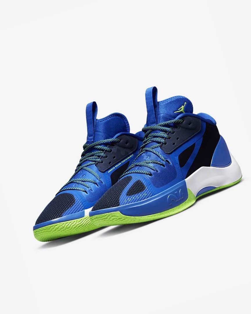 Zapatillas Baloncesto Nike Jordan Zoom Separate Hombre Azul Marino Azules Blancas Verde | CR1185