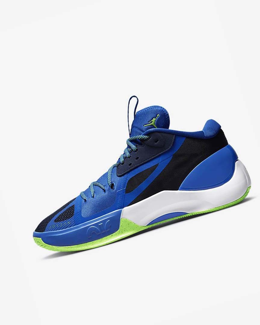 Zapatillas Baloncesto Nike Jordan Zoom Separate Hombre Azul Marino Azules Blancas Verde | CR1185