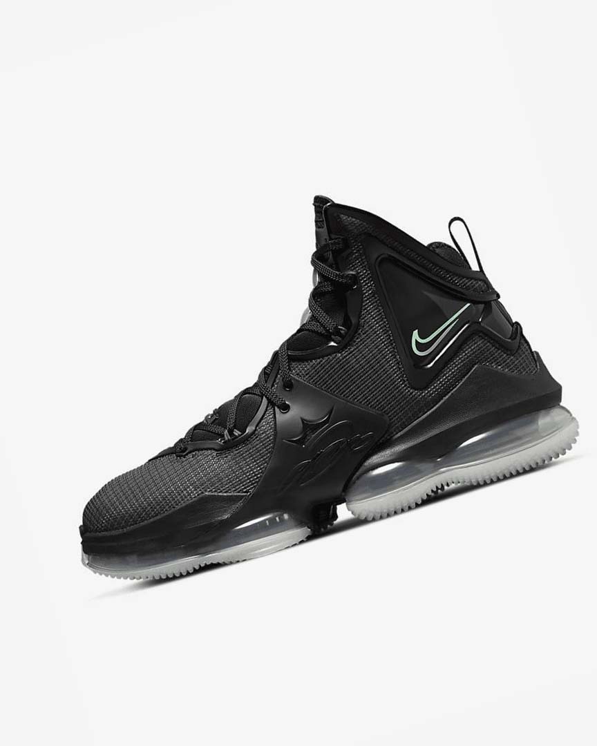 Zapatillas Baloncesto Nike LeBron 19 Hombre Negras Gris Oscuro Verde | CR2364